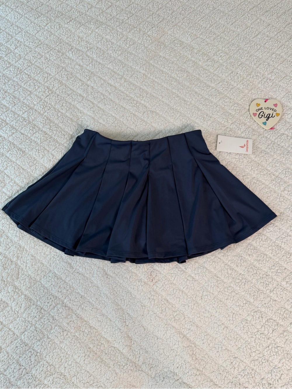 Navy Pleated Skort Skirt cozy